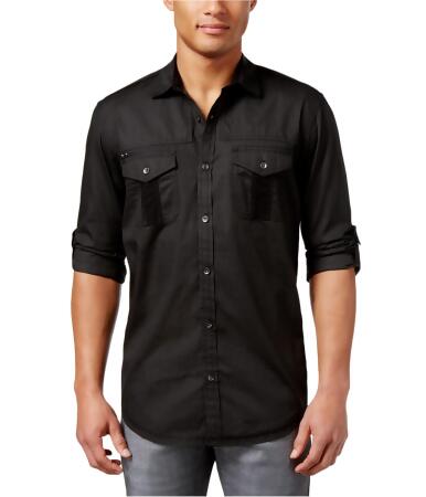 I-n-c Mens Micro-Grid Button Up Shirt - XL