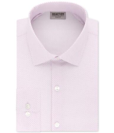 Kenneth Cole Mens Dotted Button Up Dress Shirt - 17