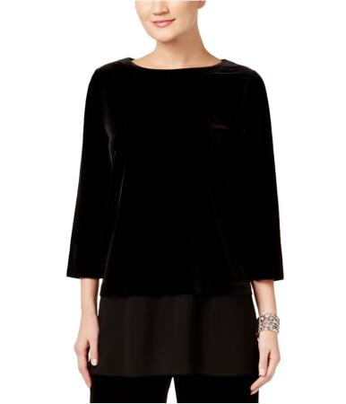 Alfani Womens Velvet Layered Pullover Blouse - PL