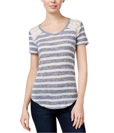 Maison Jules Womens Semi Opaque Stripe Basic T-Shirt - L