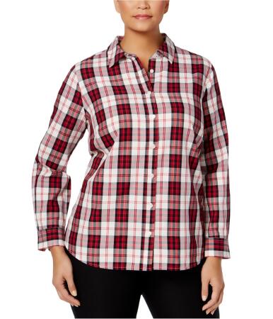 Charter Club Womens Cotton Button Up Shirt - 18W