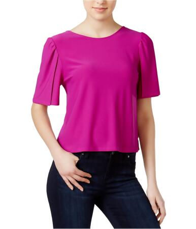 Kensie Womens Boe Back Knit Blouse - L