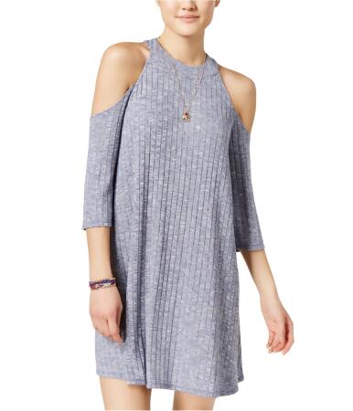 Be Bop Womens Cold Shoulder Sweater Dress - XXS