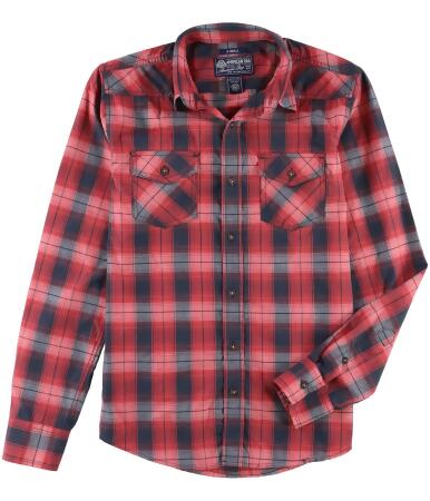 American Rag Mens Long Sleeve Plaid Button Up Shirt - XS