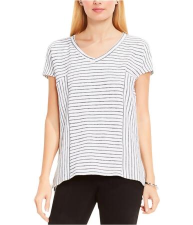 Vince Camuto Womens Directional Stripe Pullover Blouse - L