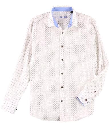 Tasso Elba Mens Printed Button Up Shirt - M