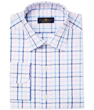 Club Room Mens Check Button Up Dress Shirt - 18