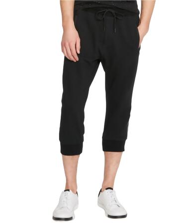 Kenneth Cole Mens Faux-Leather Cropped Casual Sweatpants - L