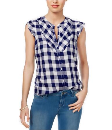 Maison Jules Womens Flutter Sleeve Button Up Shirt - 2XL