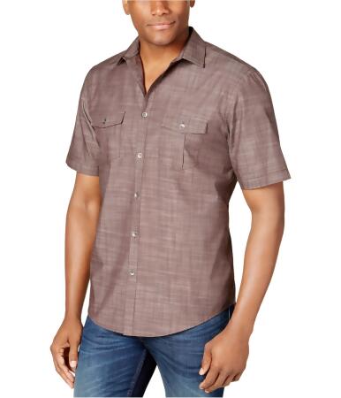 Alfani Mens Textured Button Up Shirt - 2XL