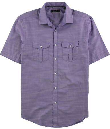 Alfani Mens Textured Button Up Shirt - S