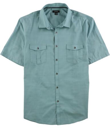 Alfani Mens Textured Button Up Shirt - 2XL