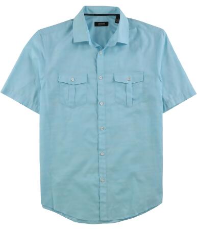 Alfani Mens Textured Button Up Shirt - S