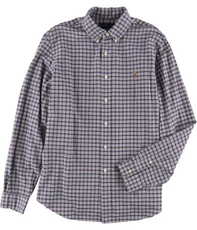 Ralph Lauren Mens Checkered Oxford Button Up Shirt - L