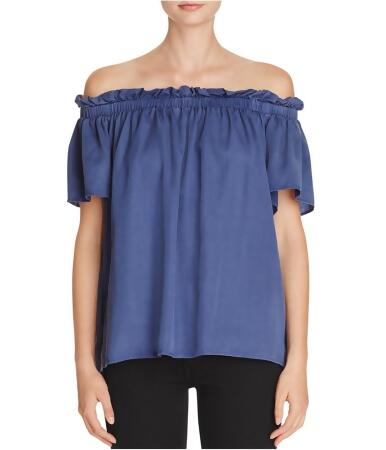 French Connection Womens Stayton Ruffle Knit Blouse - M