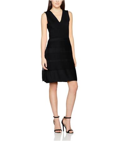 French Connection Womens Pleat Lace A-Line Dress - 4