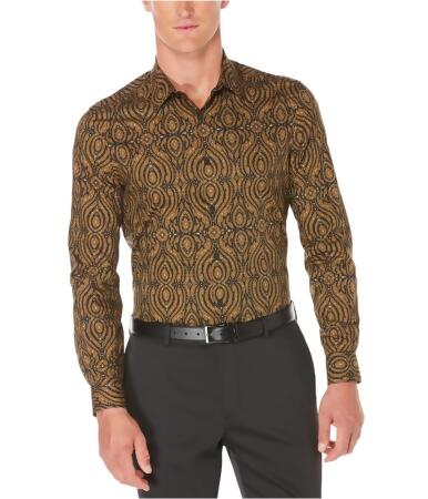 Perry Ellis Mens Ornate Print Button Up Shirt - S