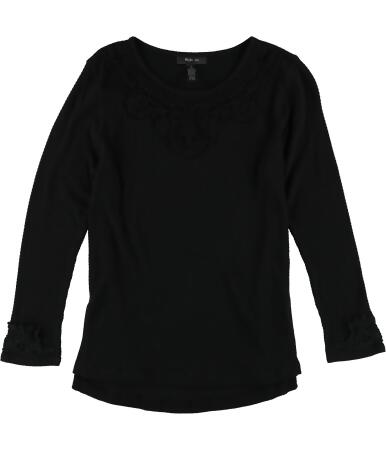 Style Co. Womens Lace-Applique Pullover Blouse - L