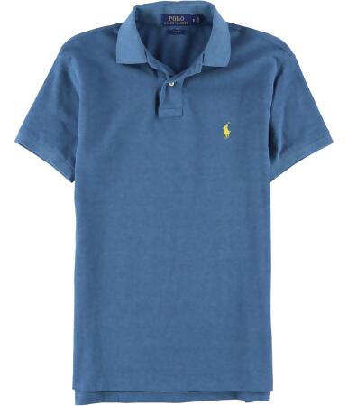 Ralph Lauren Mens Slim-Fit Pique Rugby Polo Shirt - S