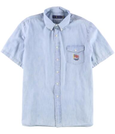 Ralph Lauren Mens Chambray Button Up Shirt - S