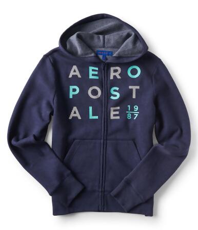 Aeropostale Mens Printed Fleece Hoodie Sweatshirt - XS