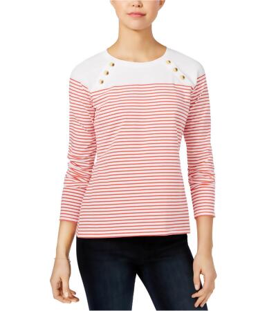 Maison Jules Womens Button Embellished T-Shirt - S