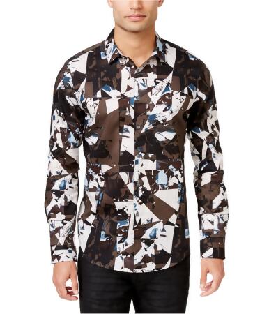 I-n-c Mens Vostak Abstract Button Up Shirt - L