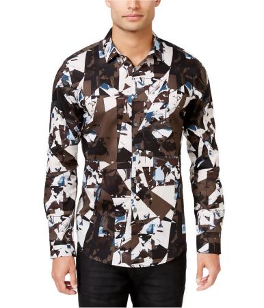 I-n-c Mens Vostak Abstract Button Up Shirt - L