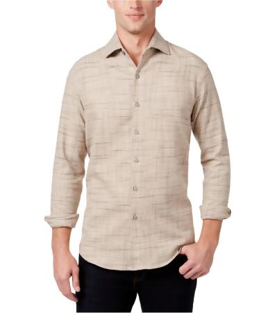 Tasso Elba Mens Cotton Button Up Shirt - M