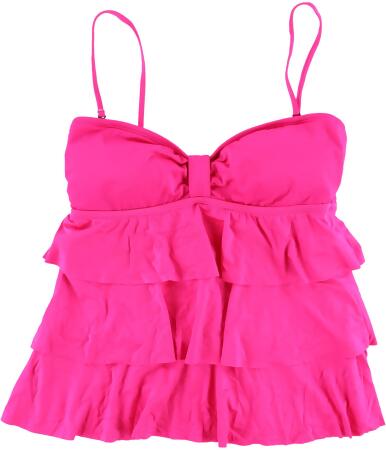 Kenneth Cole Womens Tiered Bandeau Swim Top - M