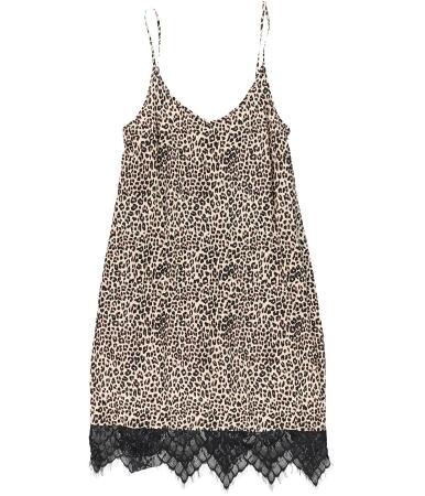 Shift Womens Leopard Slip Dress - S