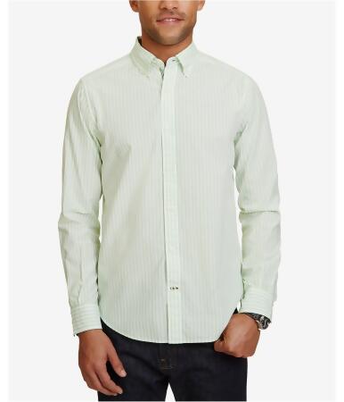 Nautica Mens Classic Fit Stripe Button Up Shirt - M