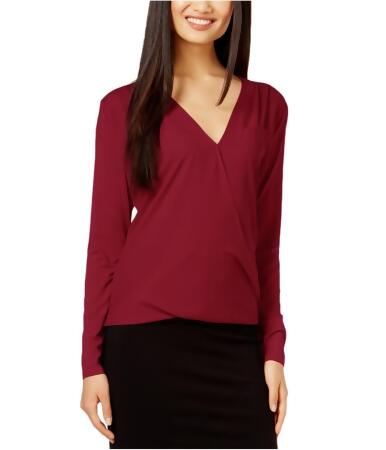 Vince Camuto Womens Faux-Wrap Knit Blouse - M