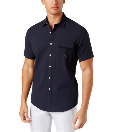 I-n-c Mens Textured Button Up Shirt - XS