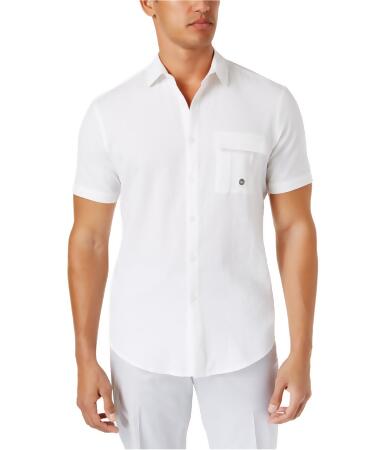 I-n-c Mens Textured Button Up Shirt - L