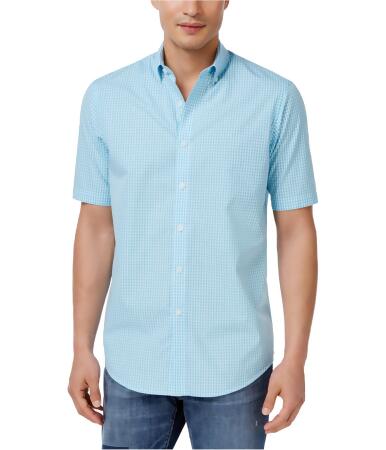 Club Room Mens Gingham Button Up Shirt - XLT