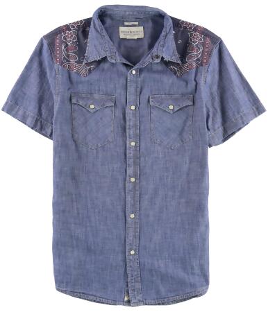 Ralph Lauren Mens Patch Button Up Shirt - S