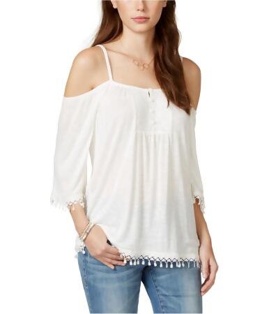 American Rag Womens Crochet Cold Shoulder Pullover Blouse - XS
