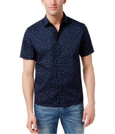 I-n-c Mens Printed Button Up Shirt - M