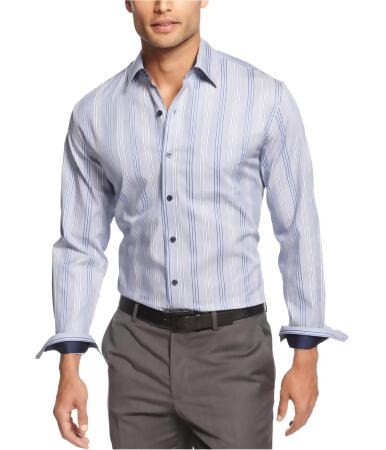 Tasso Elba Mens Banner Striped Button Up Shirt - XL