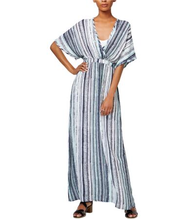 Bar Iii Womens Stripes Stripes Maxi Dress - L