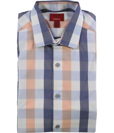 Alfani Mens Large Gingham Button Up Dress Shirt - 14 1/2