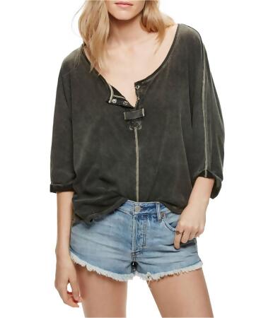 Free People Womens First Base Henley Shirt - S