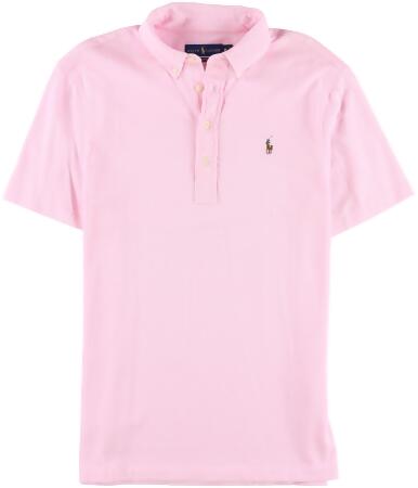 Ralph Lauren Mens Textured Knit Oxford Rugby Polo Shirt - M