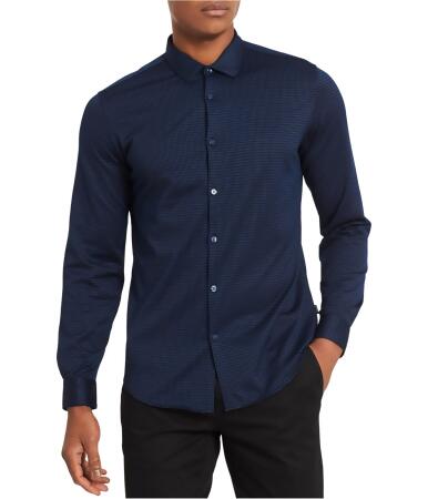 Calvin Klein Mens Dashing Through The Stripes Button Up Shirt - XL