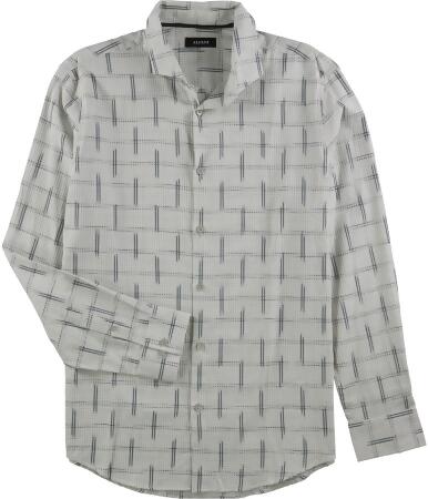 Alfani Mens Textured Dash Button Up Shirt - M