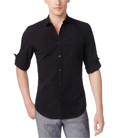 Calvin Klein Mens Seersucker Button Up Shirt - S
