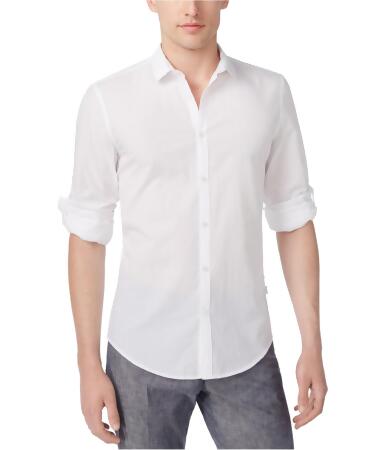 Calvin Klein Mens Seersucker Button Up Shirt - XL