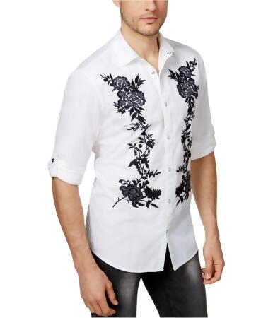 I-n-c Mens Embroidered Button Up Shirt - XL