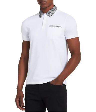 Calvin Klein Mens Printed Collar Rugby Polo Shirt - S